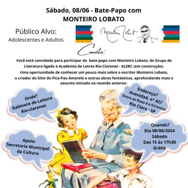 GRUPO DE LIETRATURA DE RIO CLARO - pauta da reunião do próximo dia 08 de junho de 2024